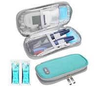 Youshares Portable Insulin Case with 2 Ice Packs - Travel Diabetic Cooler (Green)
