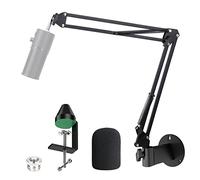 YOUSHARES Razer Seiren X Wall Mount Boom Arm - Wall Mount Microphone Holder for Razer Seiren X Mic, Vertical Surface Mount and Freely Swiveling Metal Wall Mount Clip Suitable for Saves the Desk Space