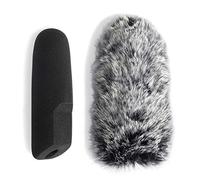 YOUSHARES Videomic Pro Mic Furry Wind Shield & Foam windscreen, Foam & Furry Wind Muff for Videomic Pro Camera Microphone (2 PACK)