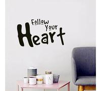 YOUSHIHUI Follow Your Heart Wall Stickers Kids Room Decoration Home Decor Living Room Bedroom Wall Art Mural Nursery 62cmx42cm