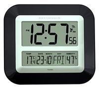 Youshiko Jumbo Large LCD Radio Controlled Wall & Desk Clock (UK & Ireland Version) Silent Battery Operated Temperature Humidity Calendar for Home Office