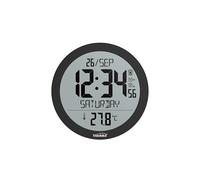 Youshiko Large 20cm Radio Controlled Wall Clock (UK & Ireland Version/Premium Quality/Clear Display), Large Round, Temperature display