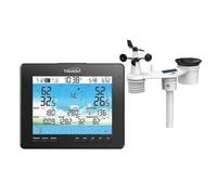 Youshiko official 2026 UK Version, 6-Day Forecast WI-FI weather station, 7-in-1 professional sensor, Solar panel