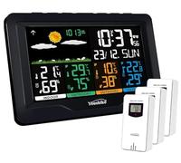Youshiko (Official 2026 UK Version), with 3 x Wireless Sensors Weather Station, Radio Controlled Clock Indoor Outdoor Temperature Thermometer, Humidity, Barometric Pressure