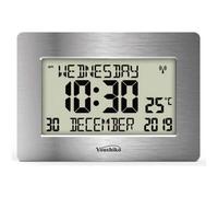 Youshiko Official Uk Radio Controlled Silent Wall Clock - Large Lcd, Auto Set Up With Day, Date, Month. Ideal For Dementia & Alzheimer's.