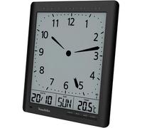 Youshiko Radio Control Large Lcd Digital Analog Style Wall Clock ( Black )