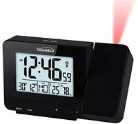 Youshiko Radio Control (Official 2026 MSF UK Version) Projection Alarm Clock, Bedroom Projector Clock Dual Alarms LCD Display Date Time