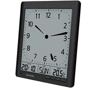 Youshiko Radio Control (UK & Ireland Version/Premium Quality/Clear Display) Digital Analog Style Silent Wall Clock