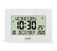 Youshiko Radio Controlled Lcd Wall Clock (Official Uk) W/ Auto Set Up, Day/date/month. Ideal For Dementia & Alzheimer's. Silent & Large.