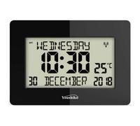 Youshiko Radio Controlled Silent Large Lcd Wall Clock (Official Uk Version) Auto Set Up