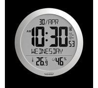 Youshiko Radio Controlled Wall Clock Jumbo XL 30cm (UK & Ireland Version/Premium Quality/Clear Display) Temperature Humidity display