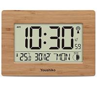 Youshiko Radio Controlled Wall Clock (Official UK Version) Large Screen LCD Silent Auto Set Up with Day Date Month