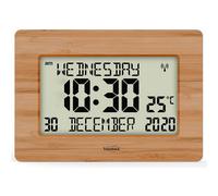 Youshiko Uk Radio Controlled Wall Clock With Large Lcd, Silent Operation, Display For Dementia & Alzheimer.