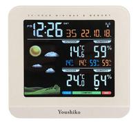 Youshiko Weather Station ( Premium Quality ) Radio Controlled Clock ( Uk Version ) , Temperature Thermometer, Humidity