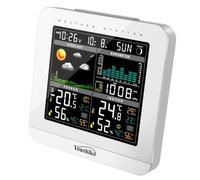Youshiko Wireless Colour Weather Station UK 2026 Version (Premium Quality/HD Display) Radio Controlled Clock Barometric Pressure, Indoor Outdoor Temp Humidity Max Min with 24 Hour Auto Reset