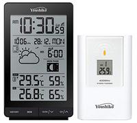 Youshiko Wireless Weather Station, (Official 2025 UK Version/Premium Quality/Clear Display) with Radio Controlled Clock Indoor Outdoor Temperature Thermometer, Humidity Barometric pressure