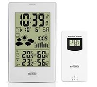 Youshiko YC9331 (Official UK 2026 Version) Wireless Weather Station, Radio Controlled Clock Indoor Outdoor Temperature Thermometer, Humidity, Barometric Pressure, Ice Alert
