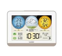 Youshiko YC9336 (Official 2025 UK & Ireland Version) Weather Station Radio Controlled Clock, Indoor Outdoor Temperature, Humidity, Barometric Pressure, Sunrise/Sunset Times