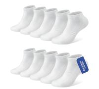 YouShow Mens White Ankle Socks Size 12-14 UK Cotton Trainer Breathable Summer Walking Socks Anti-Sweat 10 Pairs