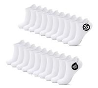 YouShow White Trainer Socks for Men 9-12 Womens White Sport Socks Anti Blister 20 Pairs
