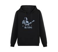 YOUSICHUANG Bb King Vintage Jazz Blues Band Tour Hoody Unisex Ptinted Hoodies Long Sleeve Men's Hooded with Pocket Black XXXL