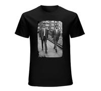 YOUSICHUANG The Kray Twins Brothers Gangster Men Short Sleeve T-Shirt Black L