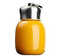 YOUSIS 200ml Mini Stainless Steel Insulated Water Bottle Vacuum Flasks Coffee Milk Drinking Cup Leak-Proof Hot Cold Thermal Bottle Travel Drink Bottle for Home Outdoors (Orange)