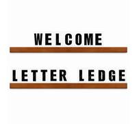 Yousoontic Classroom Wall Letter Ledge Set Changeable Letterboard Shelf with 136 Letters/Numbers/Symbols, 4 Dark Walnut Wooden Ledges Floating Bulletin Board Shelf for Daily Announcements Reminders