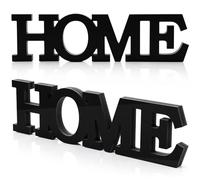 Yousoontic Home Letter Table Sign Standing Letter Table Sign Rustic Wooden Decor for Living Room Wedding Graduation Party Baby Shower First Communion Christening Decorations(Black)