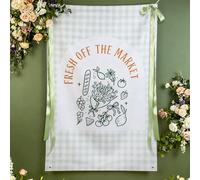 Yousoontic She's Fresh off the Market Bridal Shower Decorations 40 x 60'' Farmer Market Bridal Shower Backdrop Fruit Vegetable Background Banner for Women Party Decorations Garden Farm Party Supplies