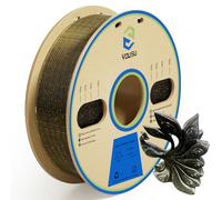 YOUSU 1.75mm Black PLA Glow in The Dark Filament, Glow Green Starry Sky 3D Printer Material with +/ - 0.03mm Accuracy, Compatible with FDM 3D Printers, 1KG Spool for Home Decor and (3)