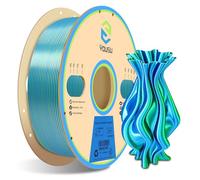 YOUSU Dual Color Silk PLA Filament,Silk Blue Green 3D Printer Filament 1.75mm, Dimensional Accuracy +/- 0.03mm, Compatible with Most of 3D Printer 1KG Spool (2.2 LBS)