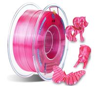 YOUSU PLA Silk Filament, Gold PLA 3D Printer Material, Metallic Glossy Finish with Dimensional Accuracy +/ - 0.03mm, 1.75mm Silk PLA Filament Spool for FDM 3D Printers, Vacuum Sea (Pink)
