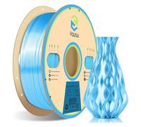 YOUSU Silk PLA Filament 1.75mm for 3D Printer, Gold Metallic PLA with +/ - 0.03mm Dimensional Accuracy, Smooth Glossy Finish, 1kg Spool for FDM Printers (Blue)