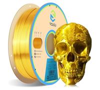 YOUSU Silk PLA Filament for 3D Printer, Gold Metallic PLA 1.75mm with +/ - 0.03mm Dimensional Accuracy, Smooth Glossy Finish, Excellent Adhesion for FDM Printers, 1kg (Gold)