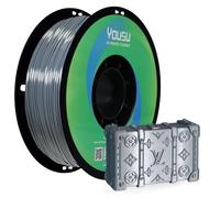 YOUSU Silk TPU Filament 1.75mm,Flexible 95A TPU 3D Printer Filament, 1kg Spool (2.2 lbs), Dimensional Accuracy +/- 0.02 mm,Silk TPU Silver