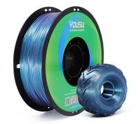 YOUSU TPU 3D Printer Filament 1.75mm, Color Change TPU 3D Printing Flexible 95A,1kg Spool (2.2 lbs), Chameleon Blue Changing Colors with Light and Angle