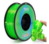 YOUSU TPU Filament 1.75mm,Transparent Galaxy TPU Fluorescent Green