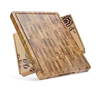 YOUSUNLONG Large Cutting Board for Kitchen - 50.8x40.6x3.8cm Sustainable Teakwood Cutting Board with Built-in Juice Groove and Handle - for Turkey, Meat, Vegetable and Cheese Grill Boards