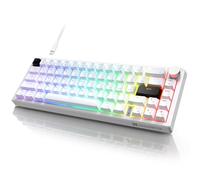 YOUSUOMASTER X82 Wired Gaming Keyboard with Volume Knob, 60% Mechanical Gaming Keyboard RGB Backlit Board Mount Keyboard with Software, Mini Keyboards with 66 Keys Red Switch