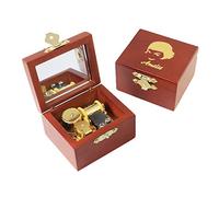 Youtang Amelie Music box Carved Wood Musical Box Wind Up Gold Mechanism Mucial Gift for Christmas,Birthday,Valentine's Day