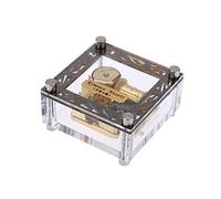 Youtang Clear Acrylic 18-Note Wind-up Musical Box,Musicl Toys,Tune:Carrying You from Castle in The Sky