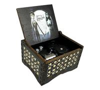 Youtang CorpseBride Clockwork Music Box, Antique Engraved Black Wooden Case, Gift for Special Occasions (Wind up, Black)