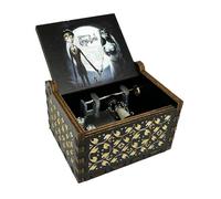 Youtang CorpseBride Hand Crank Music Box, Antique Engraved Black Wooden Case, Gift for Special Occasions (Hand crank, Black)