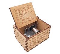 Youtang Gifts for Her Him, My Heart Will Go On Music Box, Engraved Wood Musical Boxes Gifts for Lover on Valentine's Day, Father's Day,Mother's Day,Christmas,New Year(Handcrank)