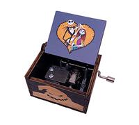 Youtang Halloween Hand Crank Music Box Carved Wood Musical Gift for Christmas,Birthday,Valentine's Day,Mother's Day,Play This is Halloween