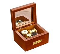 Youtang Mini Size Creative Wooden 18-Note Wind-up Musical Box,Musicl Toys,Tune:Kiss The Rain