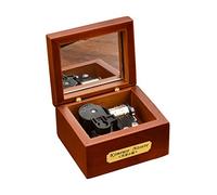 Youtang Mini Size Creative Wooden 18-Note Wind-up Musical Box,Musicl Toys,Tune:Over The Rainbow