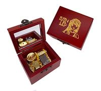 Youtang Music box Carved Wood Musical Box Wind Up Mechanism Mucial Gift for Christmas,Birthday,Valentine's Day (Tune:Lilium, gold)