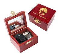 Youtang Music box Carved Wood Musical Box Wind Up Mechanism Musical Gift for Christmas,Birthday,Valentine's Day (Princess Mononoke, silver)
